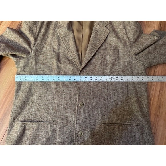 Vintage The Territory Ahead Silk Brown Blazer Jacket Mens XLL XL LONG Sport Coat - Picture 11 of 16